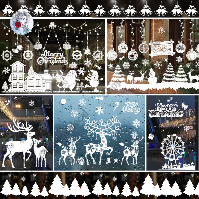 Synthetic Christmas Antistatic Sticker Decal with Beautiful White Background Pattern