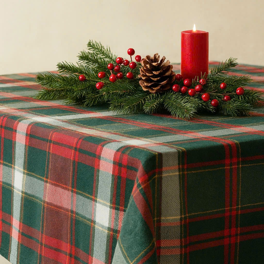 [Express] Decor Caro Tablecloth Christmas Decoration, Christmas Decor, high quality fabric, thick, well sewn