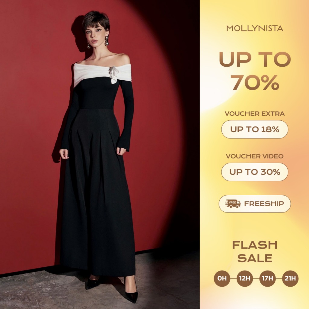 Long women's trousers designed wide -tube wide -pleated Mollynista elegant elegant elegant