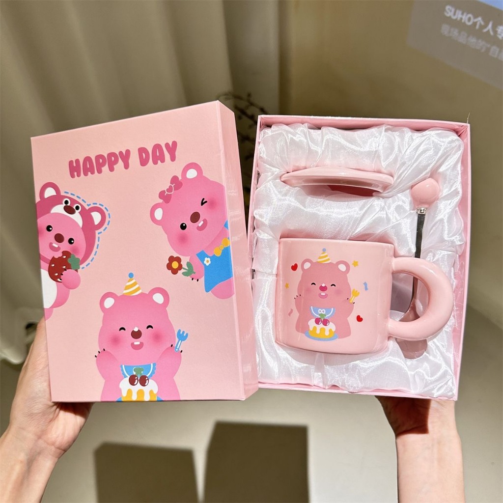 Gifts for porcelain cups drink loopy water 400ml gift for you high -class gift box+HLB bag 01