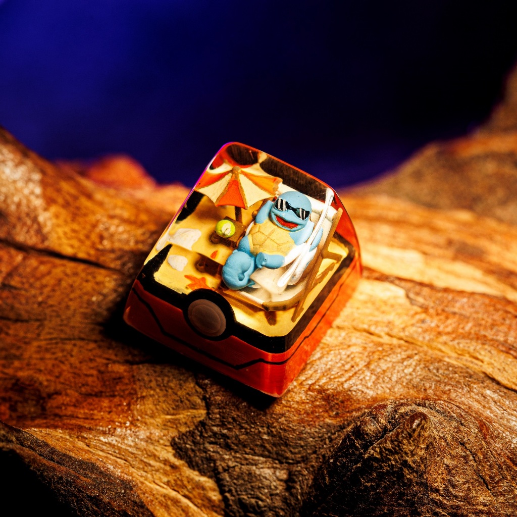 Keycap Pokemon thủ công. Keycap nghệ thuật cho bàn phím cơ. Nút bàn phím Anime sản xuất thủ công bởi Breakwooden