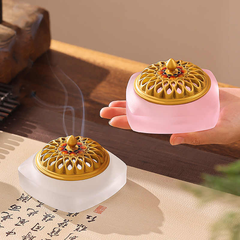 Handmade glass incense burner incense incense burner incense burner creative decorative burning seals or