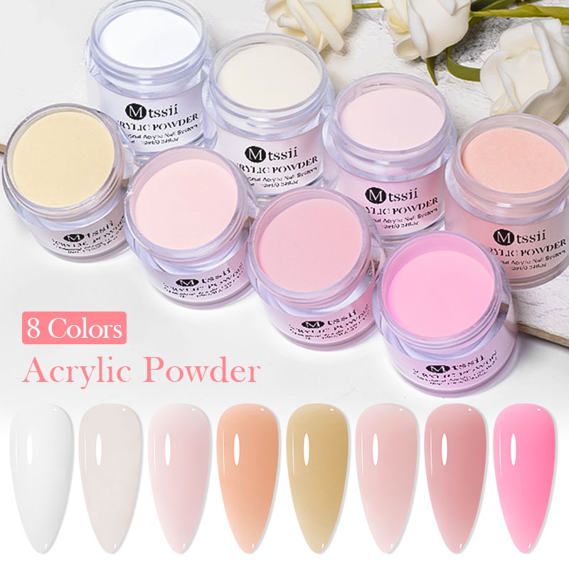 Acrylic Powder 10g White Pink Acrylic Nail MTSSII POLY POLY POLY POLY FROM French French Nails Extended without lights