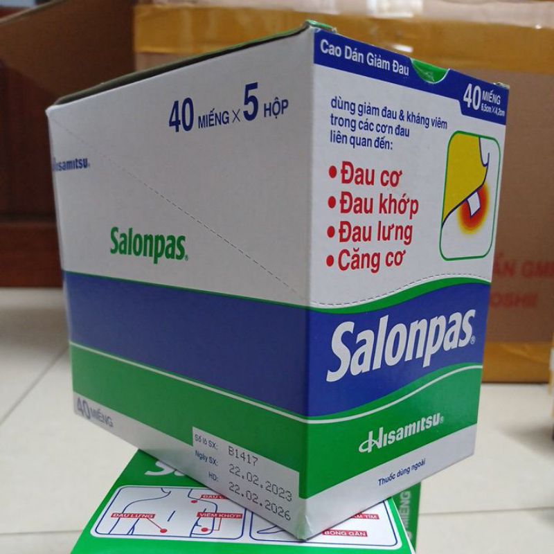 Nguyên hộp 240 miếng dán SALONPAS Hisamitsu SALONSIP