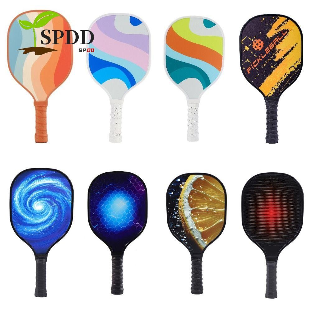 Vợt bóng Pickle SPDD, Mái chèo bóng chày bằng gỗ đầy màu sắc, Tay cầm có gân bền Nhẹ dành cho người mới bắt đầu Thiết bị tập luyện Pickleball Nam