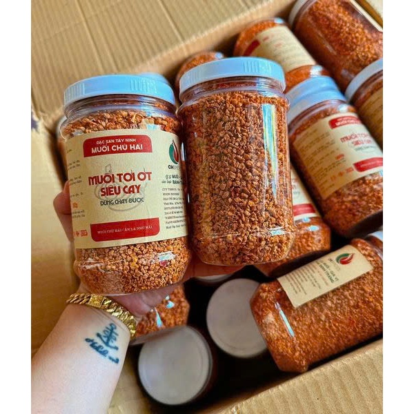 Muối Tây Ninh Chú Hải Loại Ngon, Muối Tỏi Ớt Chú Hải Siêu Cay - Ăn Vặt 492