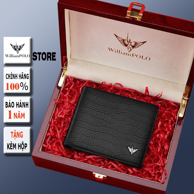 Williampolo branded high -end men's boxes with zippers with cow leather zippers - Polo 211553 - 003