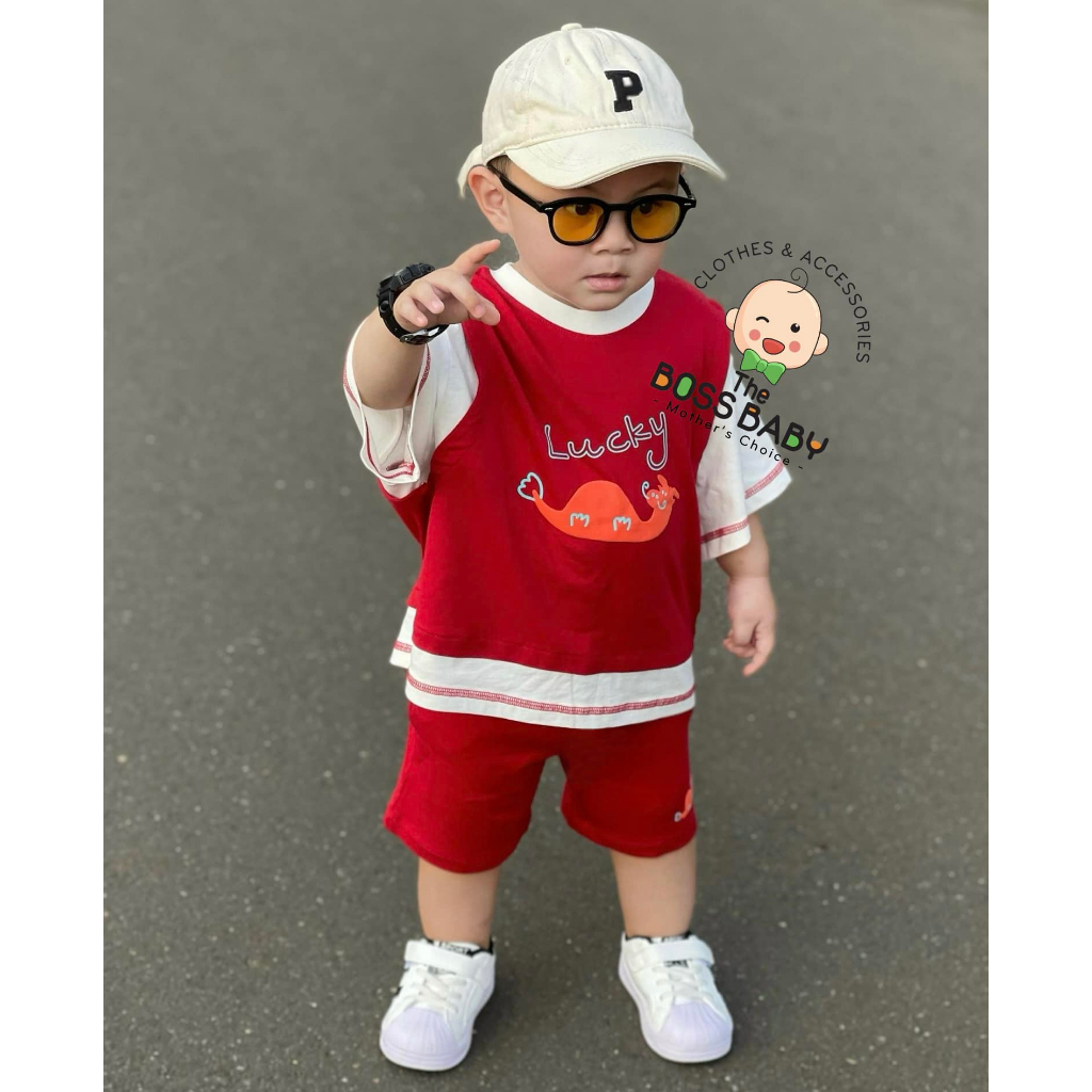 Set Red White Dragon Lucky (9-27kg)- SH24371- ThEBOSSBabyVN