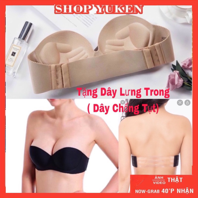 A2218.♥️ ♥️ [Women's Underwear] Strapless Anti-Slip Padded Bra (Clear Back) Wear Off Shoulder Backless