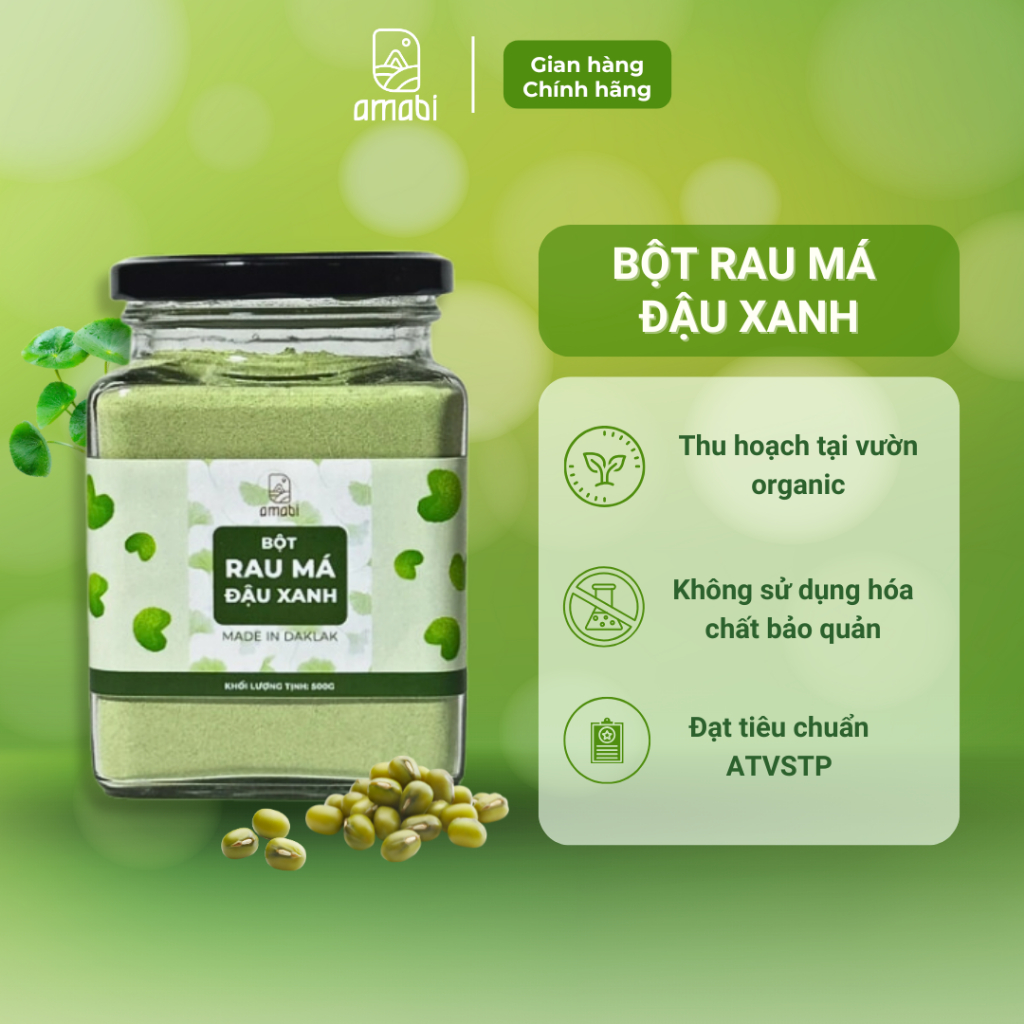 Amabi germinating pennywort powder, pure pennywort powder, heat detoxification, 100% natural liver (500g box)