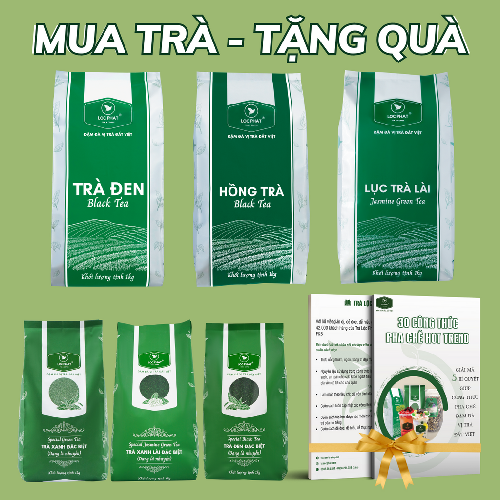 Mixed tea + Mixed book - Tra Loc Phat 1 kg