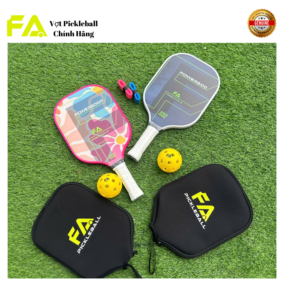 Chính Hãng - Vợt Pickleball FA Sợi Thủy Tinh Giá Rẻ - Bền Bỉ, Siêu Nhẹ, Dễ Chơi, (Tặng Bóng Túi Qc)