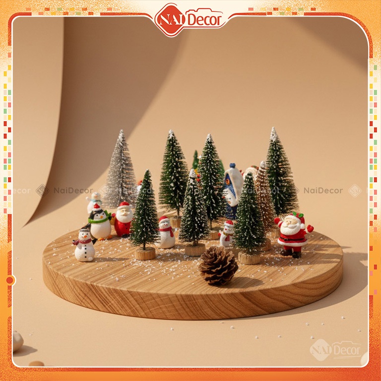 Mini Christmas Decorations (Pine tree, old man, snowman,...) Deer Decor Photography Accessories, Table Decoration, Room Decor