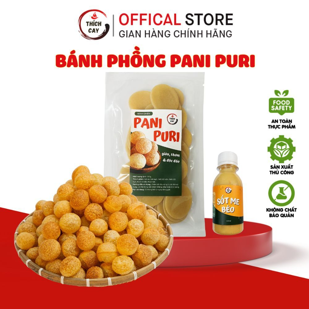 Pani Puri puffed cake shaped like a round, fried, large, fragrant, especially fragrant ball