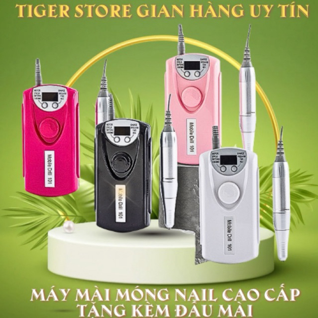 Máy mài móng tích điện kèm đủ phụ kiện dùng cho Spa, Nail máy cực khỏe mẫu mới 2024