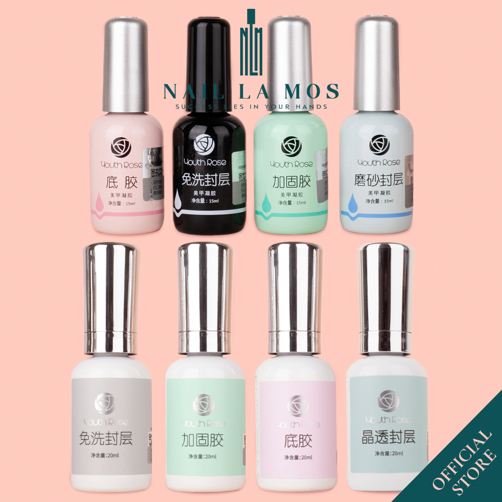 Base Top Genuine Youth Rose 15ml 20ml - Link gel; hard nails; Top matte, glossy, diamond for nail