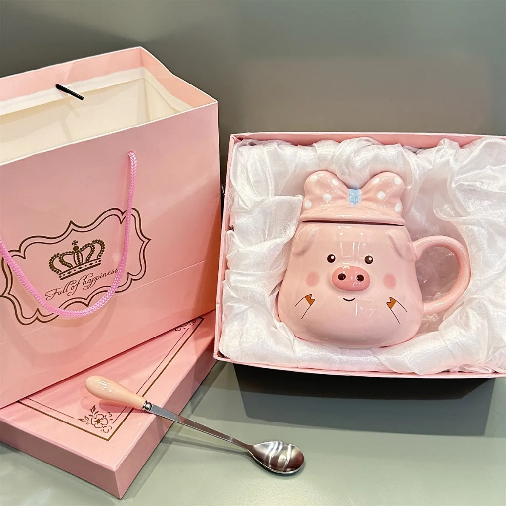 Birthday gifts for girls, girlfriends to drink cute porcelain pork water very meaningful Zzb