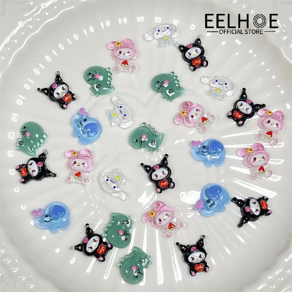 EELHOE Nail Decoration Cute Nail Stickers Unique Design Beautifully Wear Armor Accessories Cream Glue Decoration High Quality Materials Charming Nail Supplies Lovely