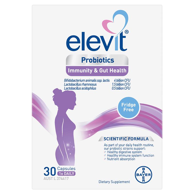 Elevit Probiotics Immunity & Gut Health - Viên Uống Men Vi Sinh Cho Mẹ Bầu Bón Trĩ 