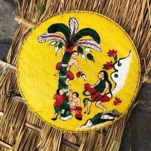 (Cheap paintings) Painting Dong Ho Tranh Mother Hand Drawing (Cheap) Decoration