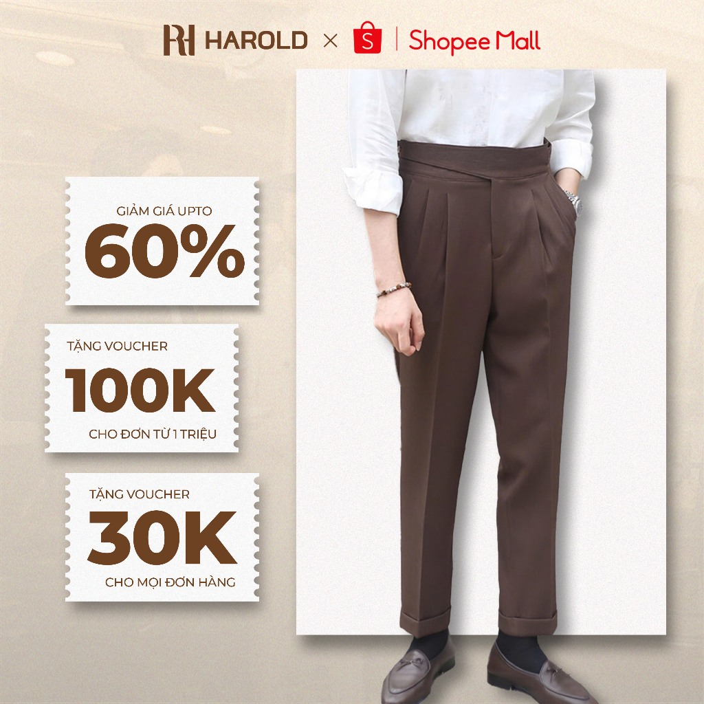 Harold Gurkha Season 5 high -grade high -grade high -tall waistband