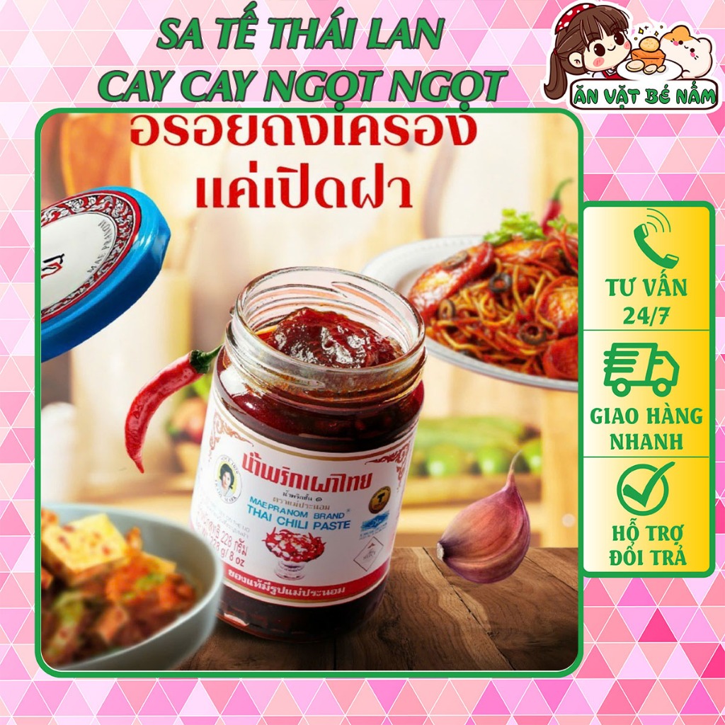Sa Tế Thái Lan Tomyum Thai Chili Paste Ăn Kèm Hoặc Nấu Nướng Hủ 114gr - Ăn Vặt Bé Nấm