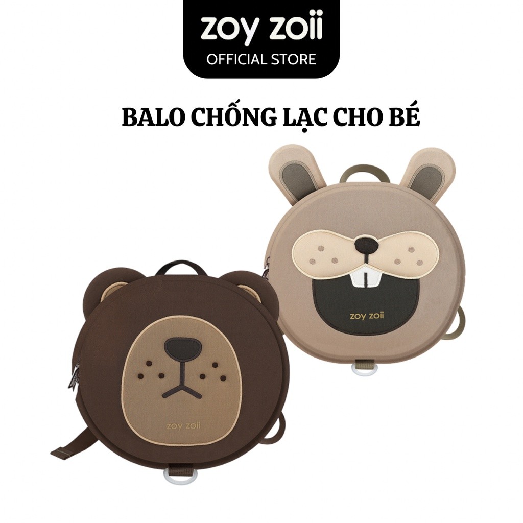 Backpack for genuine genuine Kindergarten Zoyzoii Animal Series Safety Backpack for babies to go to school with anti -peanut strap B32