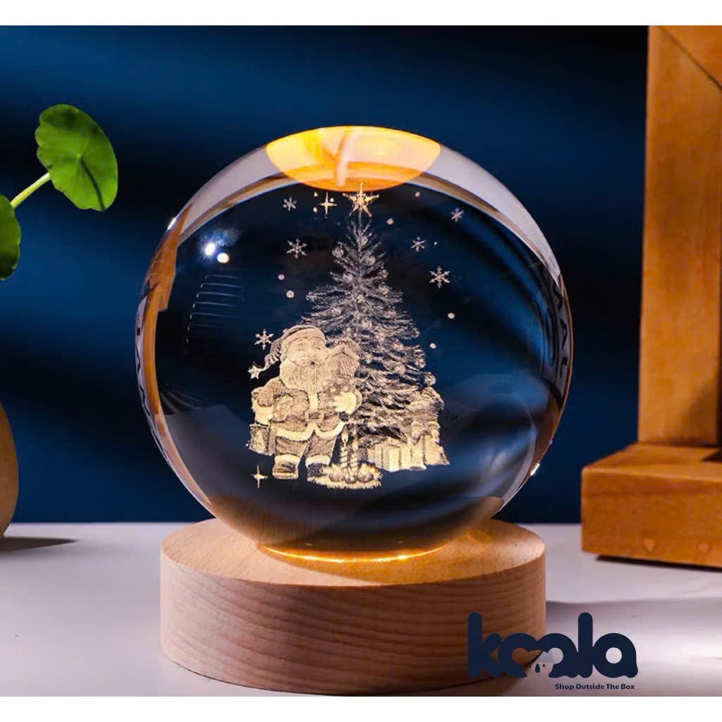 Quả Cầu Tuyết Giáng Sinh, Quà Tặng Noel, Sinh Nhật, Decor Bàn Làm Việc, Đèn Ngủ, Làm Từ Pha Lê Lung Linh