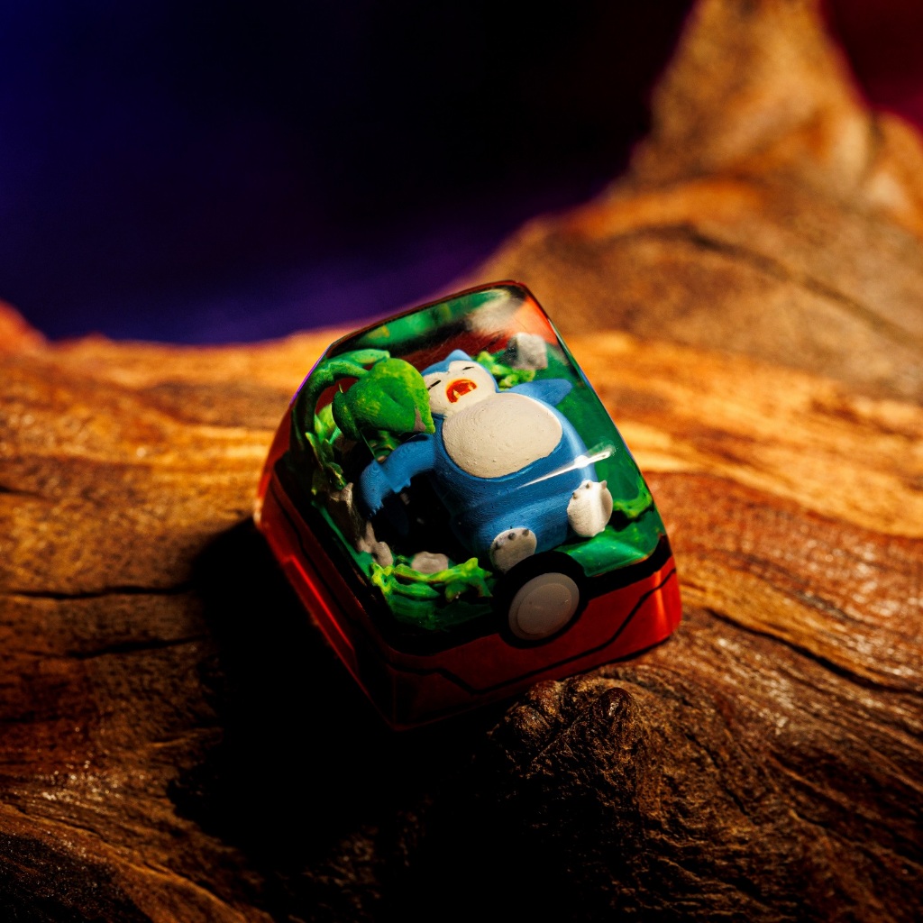 Keycap anime art crafted. Keycap theme Pokemon. Retail keyboard button for mechanical keyboard. Breakwooden