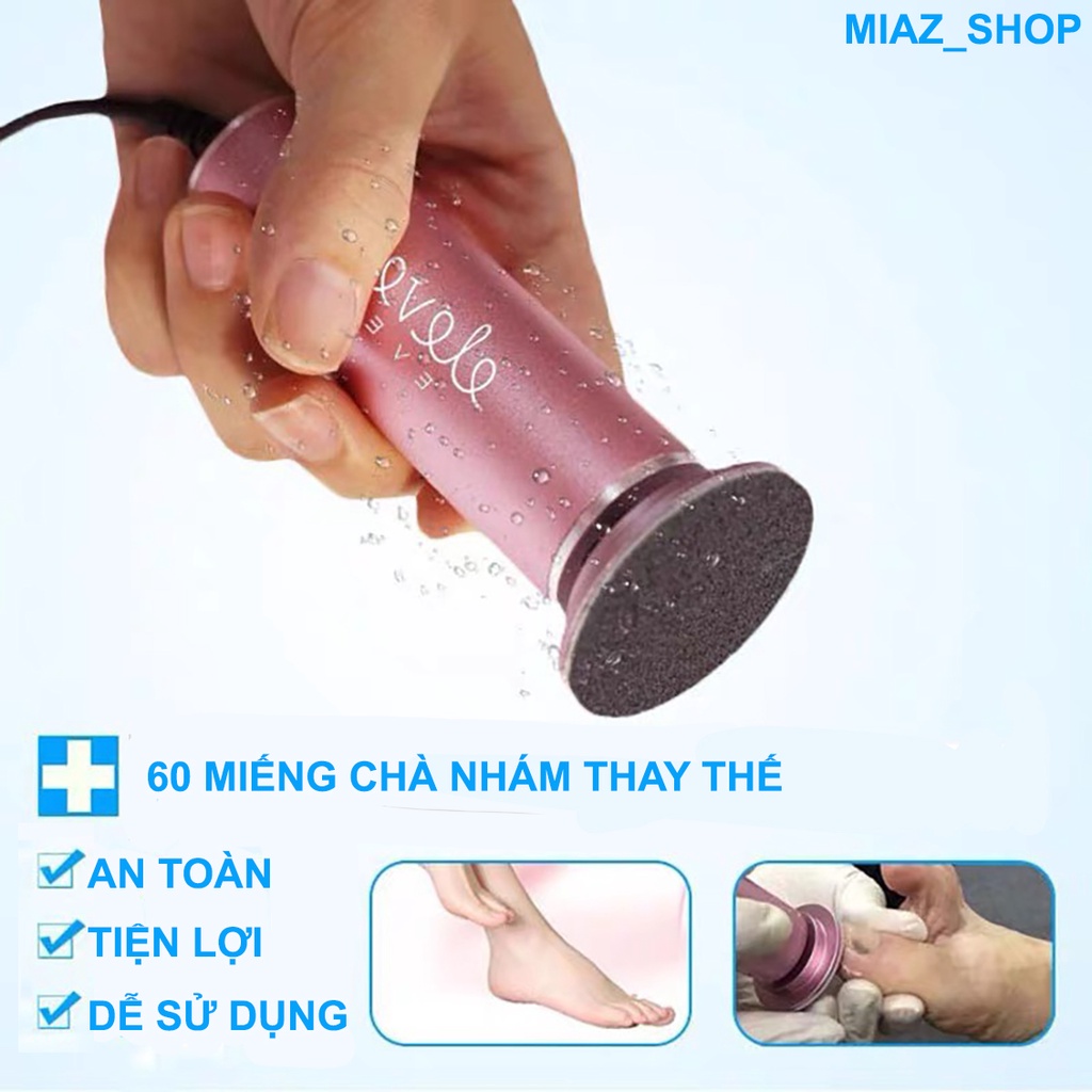 Máy chà gót chân chuyên dụng dành cho spa thẩm mỹ viện - tự dùng tại nhà kèm theo 60 miếng chà gót