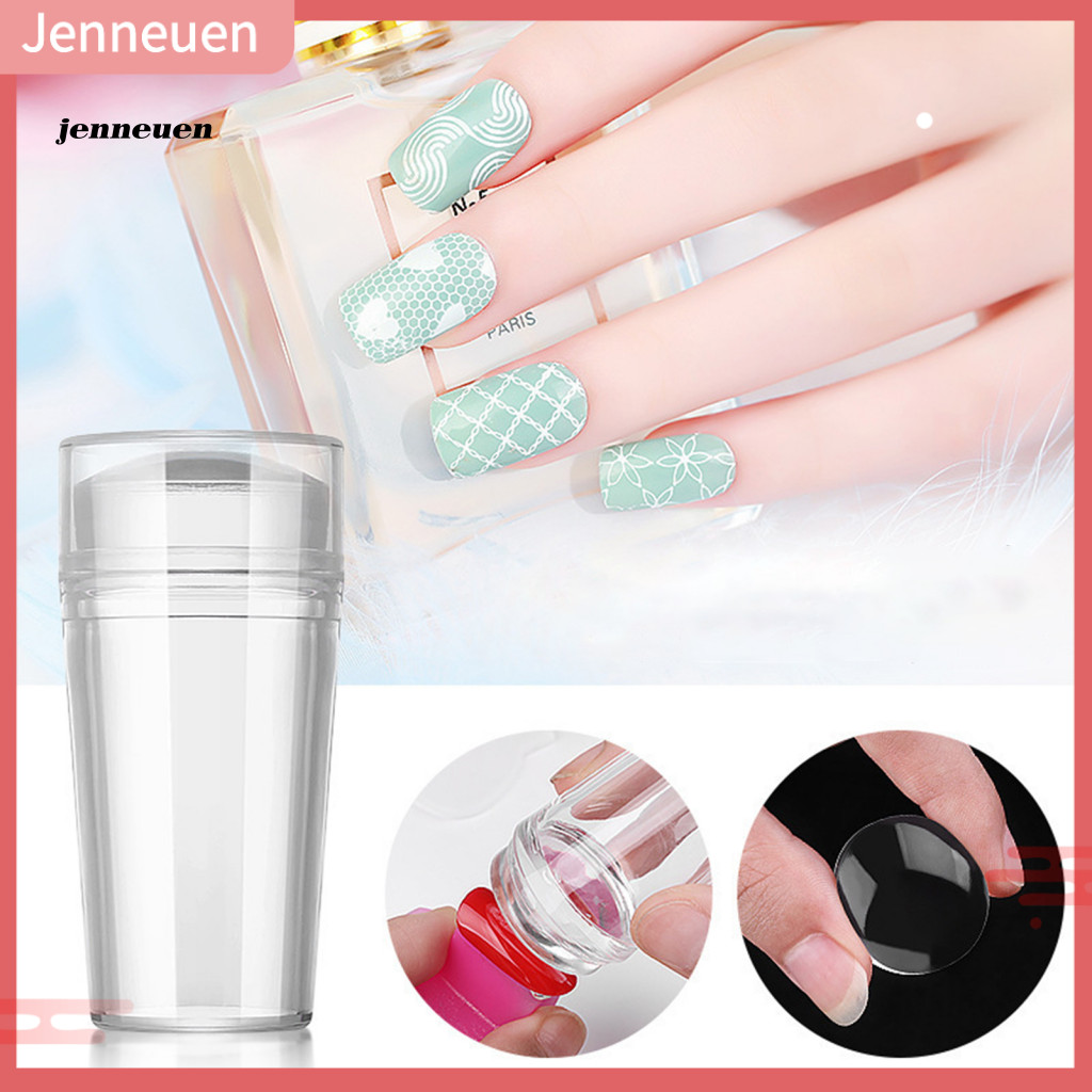 Jen 1 set of Nail Beauty Nails Stamper Head Nail Supplies Single HEAD NAIL Art Stamper with Scraper SET High Durable