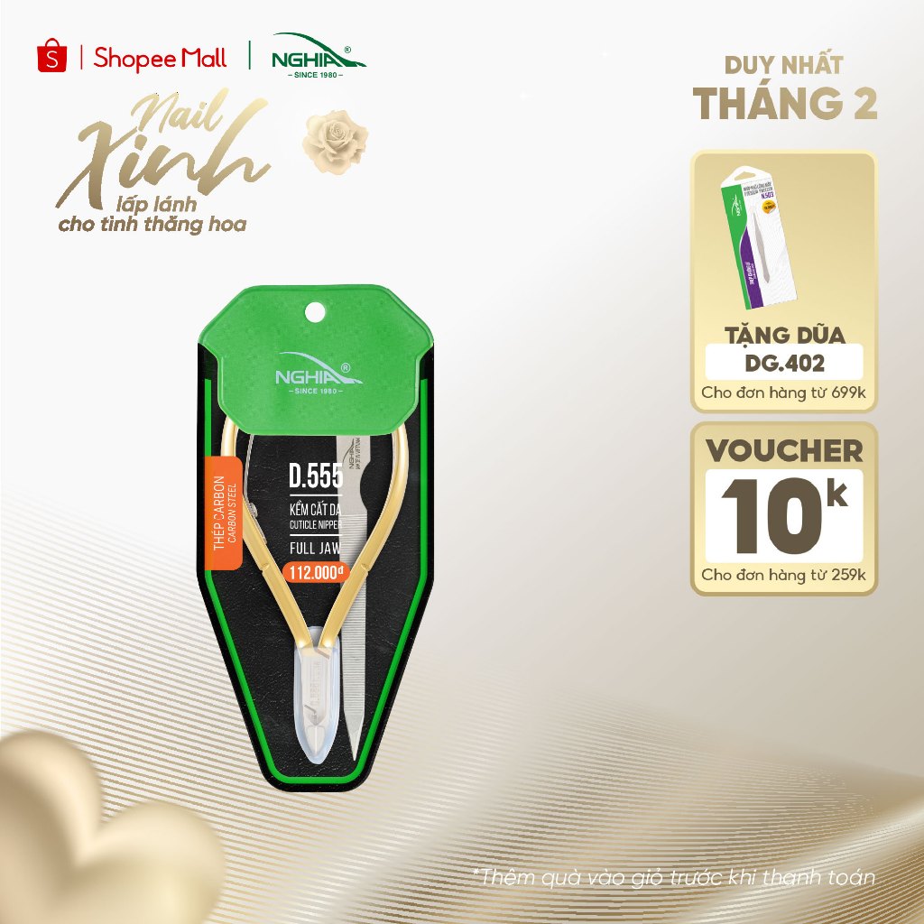 Kềm Cắt Da Thép Chuyên Dụng Mạ Vàng 24K KỀM NGHĨA D.555