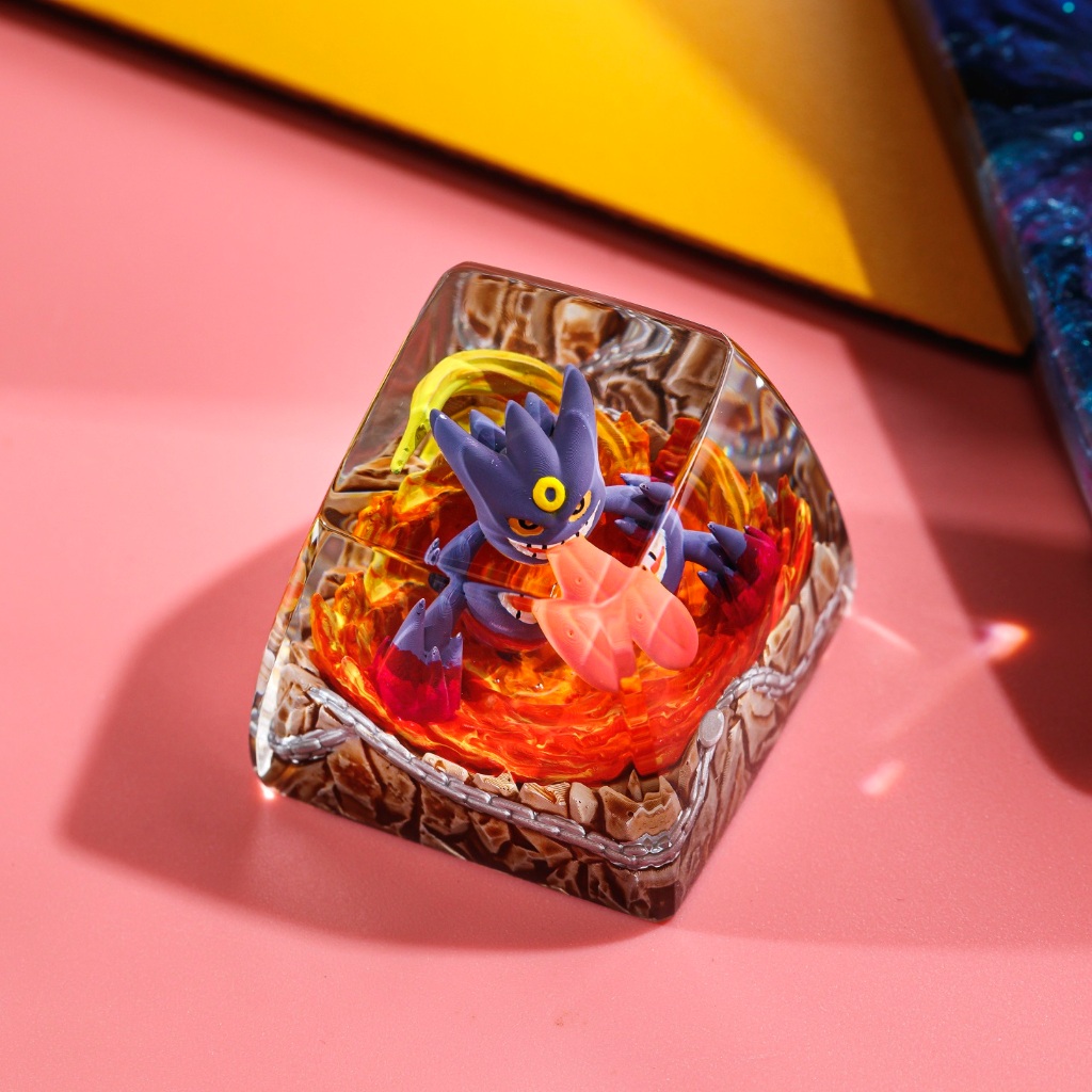 New Collection. Keycap Pokemon Gengar Mega manually. Keycap from resin for mechanical keyboard. New Collection