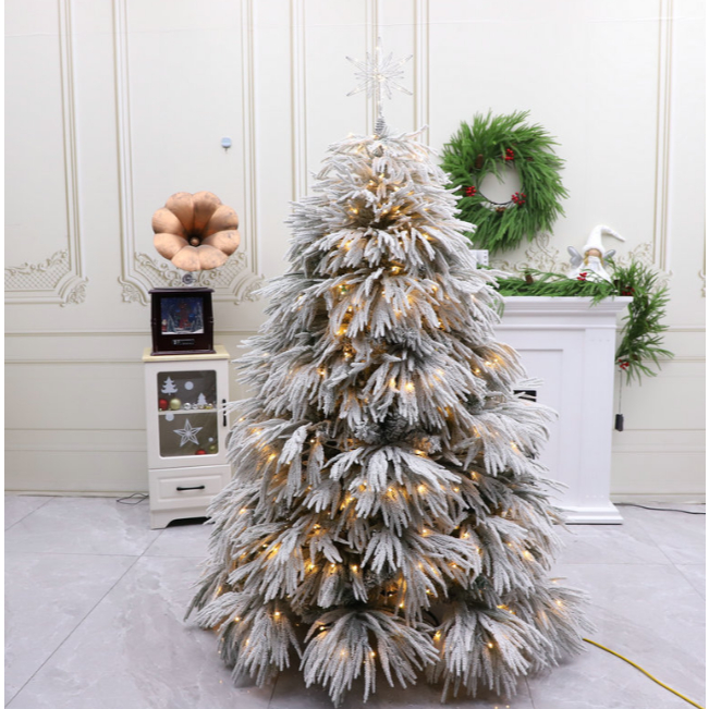 Falling Leaves Snow Pine Tree PE C69 Christmas Decorative Pine Tree
