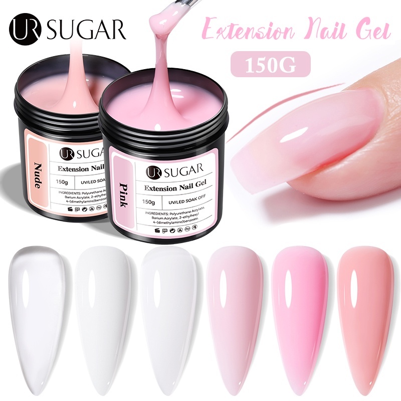 Ur Sugar covers pink and white nail transparent Builder Gel Gel connecting 150g nails
