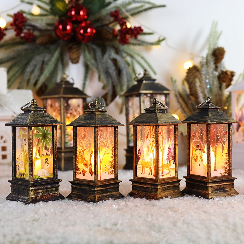 [HCM] Led table lamp - Super pretty Christmas/Noel decorative light, high-end product with thick image inside, battery included