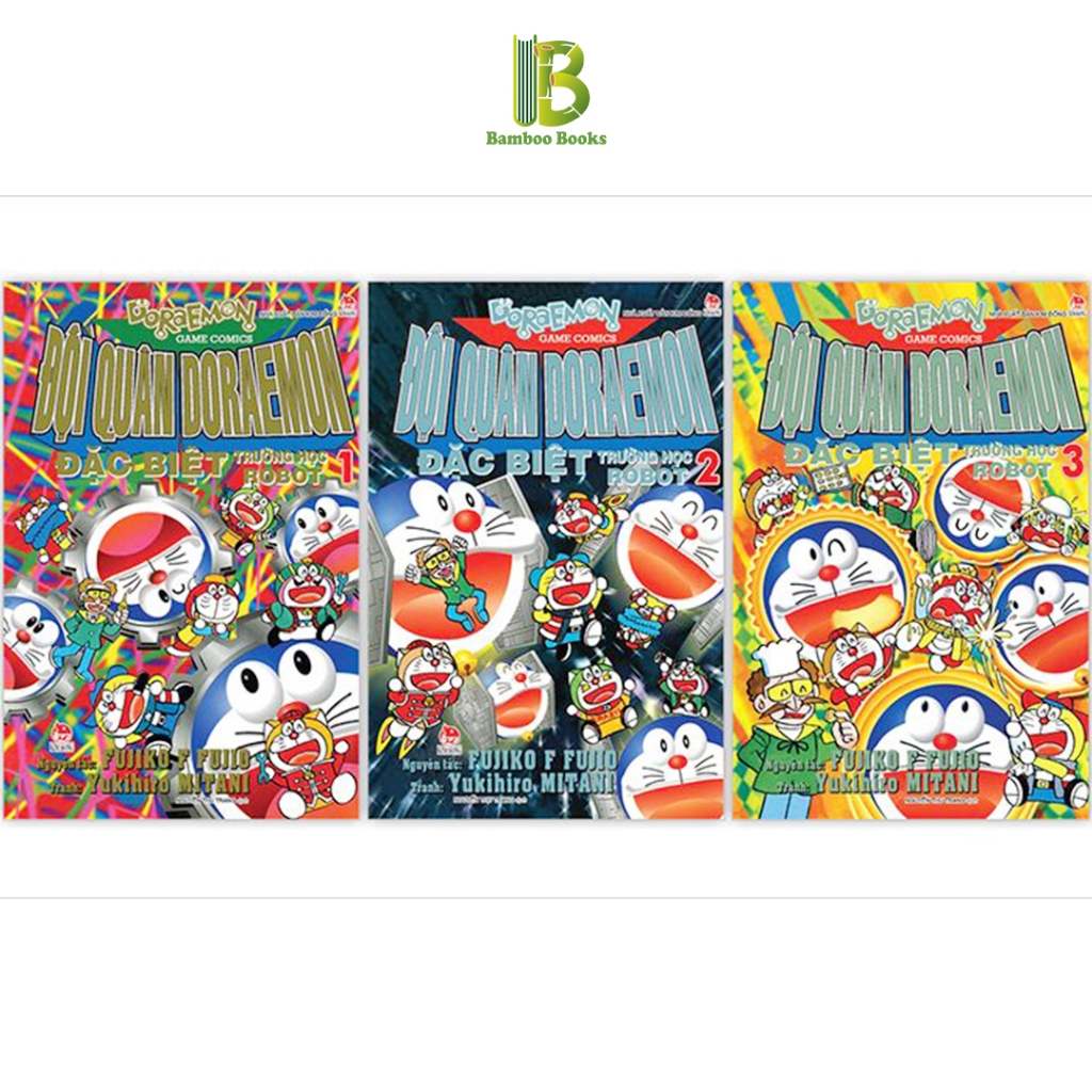 Truyện - Đội Quân Doraemon Đặc Biệt - Trường Học Robot - Chọn Lẻ 3 Tập - Fujiko Fujio - Kim Đồng