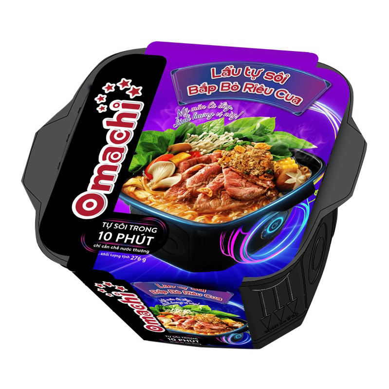 [TẾT] Omachi Lẩu Tự Sôi Bắp Bò Riêu Cua 276g