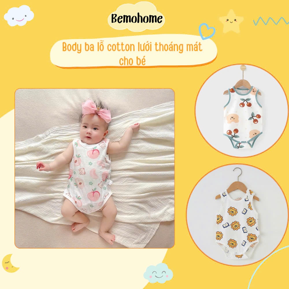 [Cotton ventilation] The three -hole body set, cool armpit body and sweat absorbent for children