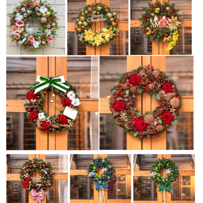 Christmas Decorative Wreath Comes With Christmas Laurel Wreath Lights Many Modern Models Collection04