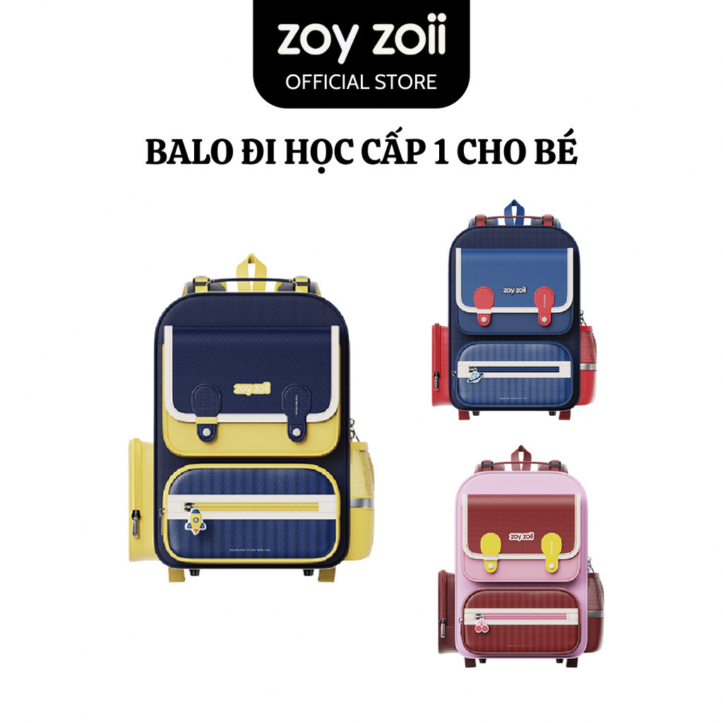 Balo Zoyzoii đi học cho bé cấp 1, cặp chống gù đi học cho bé 6,7,8,9,10 tuổi B88