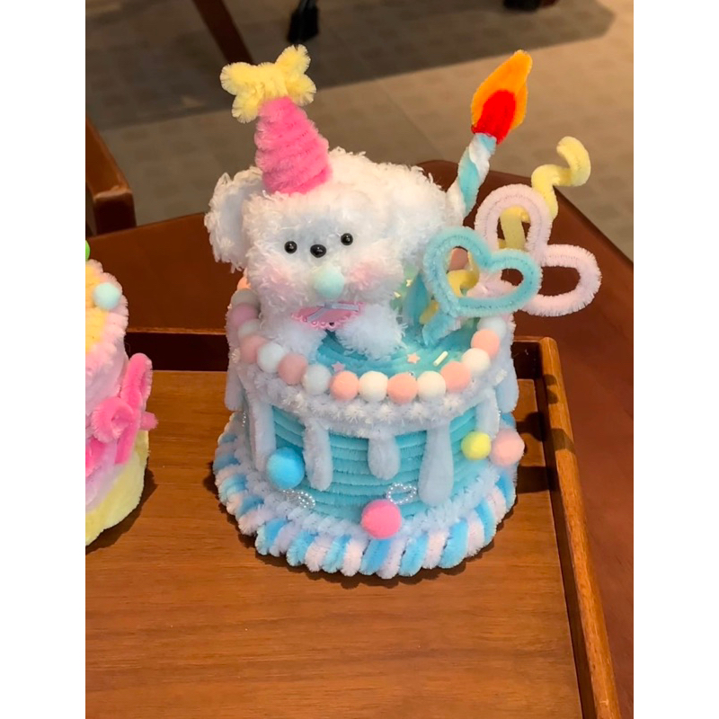 [Sẵn/Set tự làm] Hộp bánh kem sinh nhật từ kẽm nhung