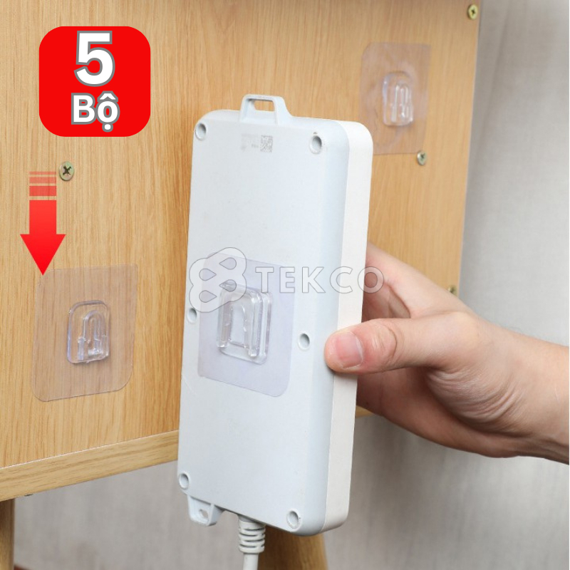[COMBO 5] Bộ Miếng Dán Ghép Đôi Dán Tường Treo Ổ Điện, Tranh, Đồng Hồ Đa Năng