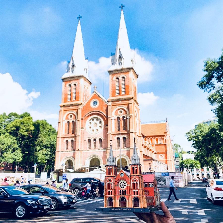 3D Model assembly set of Notre Dame Cathedral Saigon