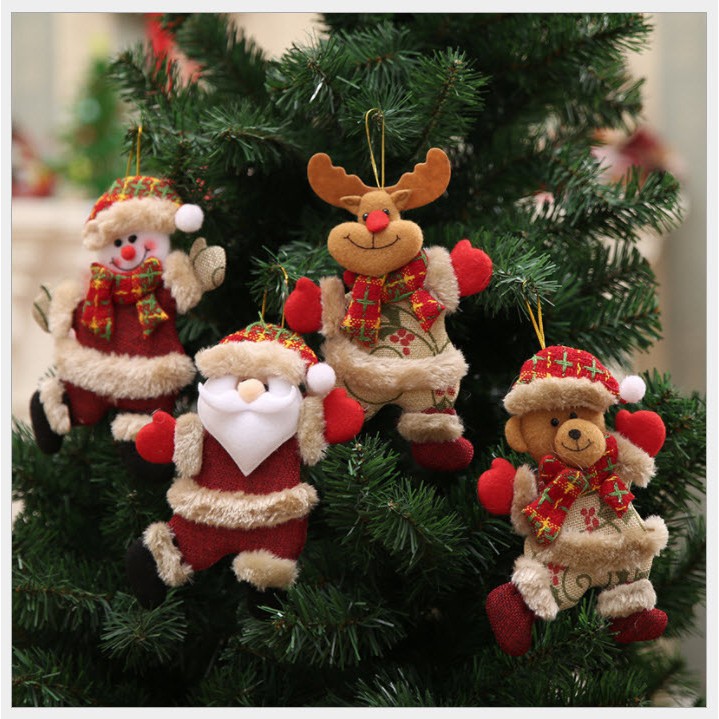 [HCM] Christmas Tree Hanging Decoration Accessories - Shapes of Santa Claus/Snowman/reindeer/bear, many designs to choose from