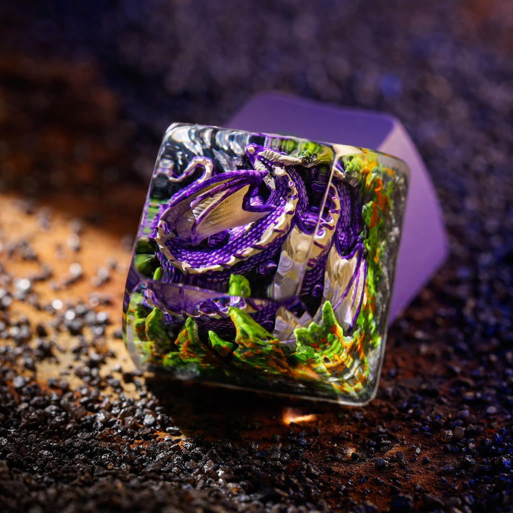 Purple Dragon Keycap keyboard artistic keyboard button for mechanical keyboard Breakwooden