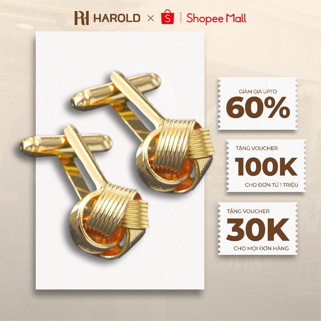 High -end Cufflinks Fashion Accessories - Cufflinks Harold Twining Three Dimensi covered with high -class anti -rust metal