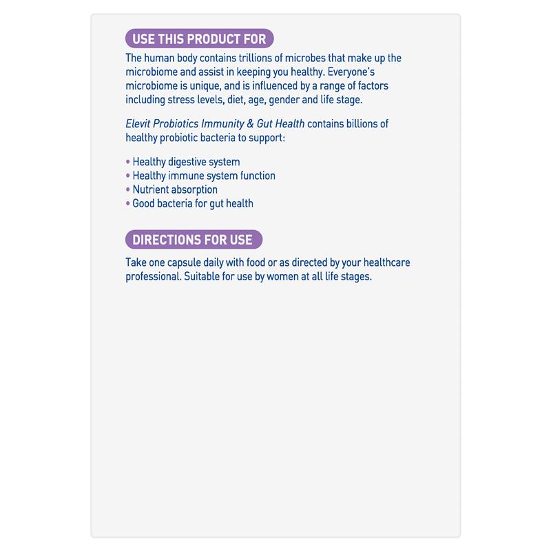 Elevit Probiotics Immunity & Gut Health - Viên Uống Men Vi Sinh Cho Mẹ Bầu Bón Trĩ 