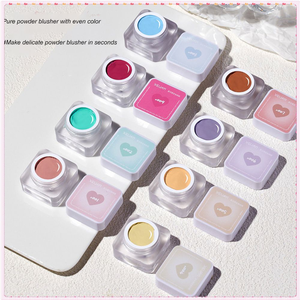 Xeijayi Nail Art Clapping Glue Summer Gradual Powder Blusher Free Wash Color Painting Semi Solid Pat Phototherapy Gel Manicure For Nail Shop 8g TOGO