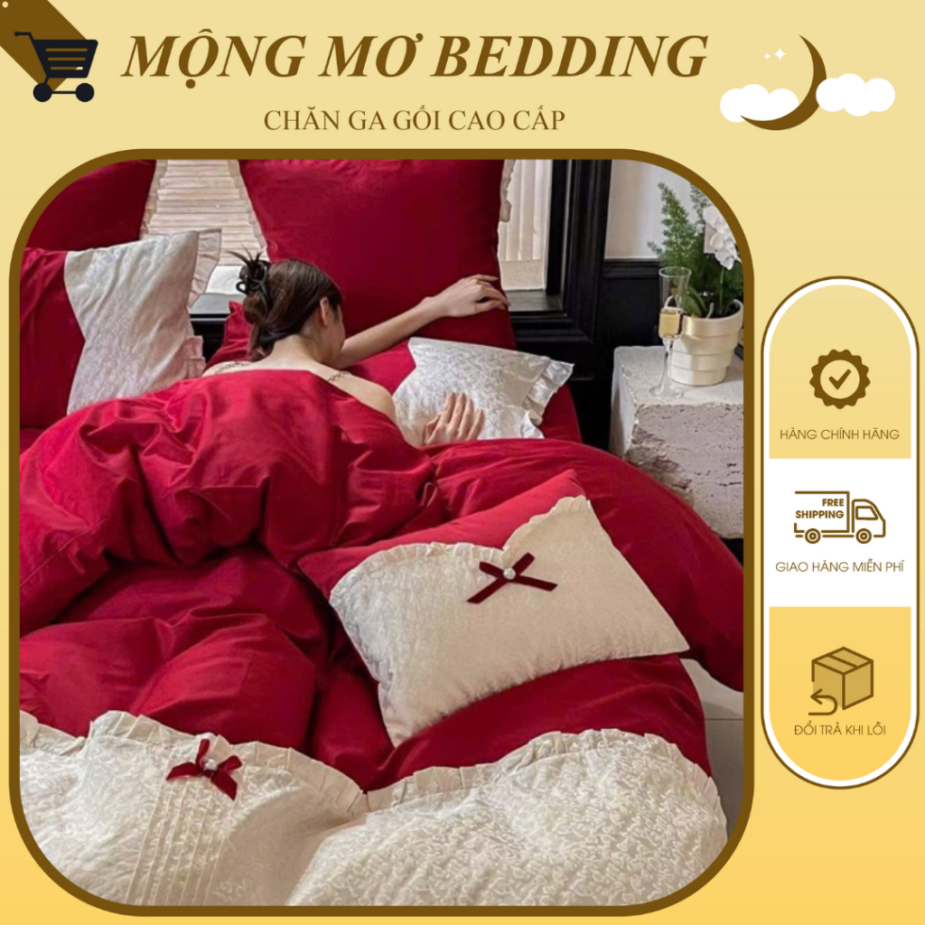 BỘ CHĂN GA CAO CẤP, lụa kết hợp với vải hoa nổi đặc biệt cho ngày cưới,thiết kế hoa văn Pháp cực sang trọng và bắt mắt